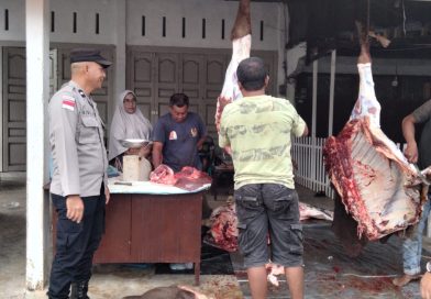 Polsek Seunagan Timur Monitoring Penjualan Daging Meugang, 10 Titik Terpantau Jelang Ramadhan