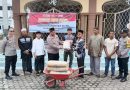 Polres Nagan Raya Gelar Bakti Sosial Dalam Rangka Hari Bhayangkara Ke – 80, Salurkan Bantuan Untuk Pembangunan Masjid Al Qudus