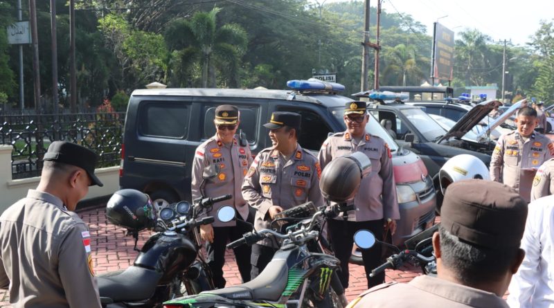 Kapolres Nagan Raya Pimpin Pengecekan Kendaraan Dinas, Pastikan Kesiapan Operasional dan Disiplin Personel