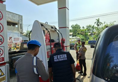 Polres Nagan Raya Laksanakan Pengawasan dan Pengamanan Distribusi BBM di Sejumlah SPBU