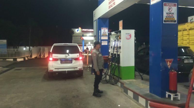 Polsek Kuala Patroli SPBU Blang Muko, Antisipasi Penimbunan dan Kelangkaan BBM