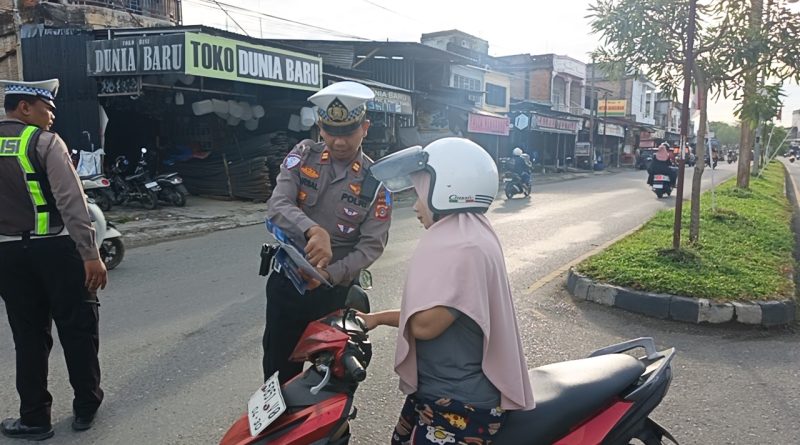 Satlantas Polres Nagan Raya Edukasi Pengguna Jalan tentang Operasi Patuh Seulawah 2026