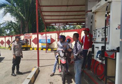 Polsek Seunagan Patroli SPBU Paya Undan, Pantau Antrean dan Stok BBM